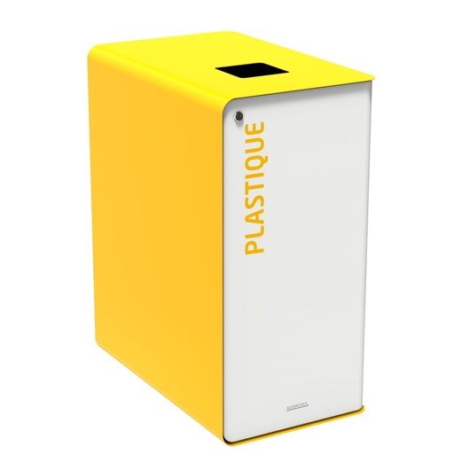 Borne tri sélectif Plastique -  Jaune