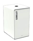 Borne tri sélectif Gobelet -  Blanc