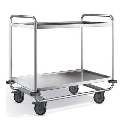 Chariot de service renforcé 2 plateaux