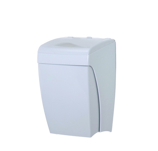 Poubelle avec ouverture au genou pour rail