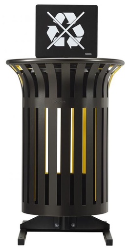 [07.01.0208] Corbeille sur poteaux manganès