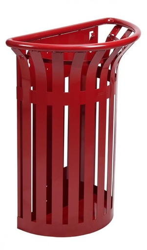 [07.01.0212] Corbeille sur poteaux rouge