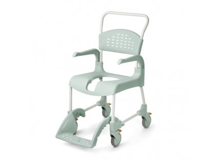 Chaise de douche mobile avec ouverture hygiénique