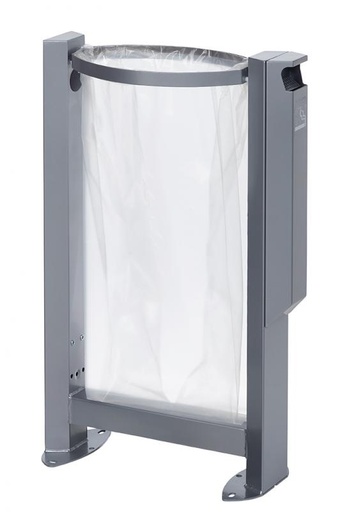 [07.01.0245] Corbeille gris métal cendrier